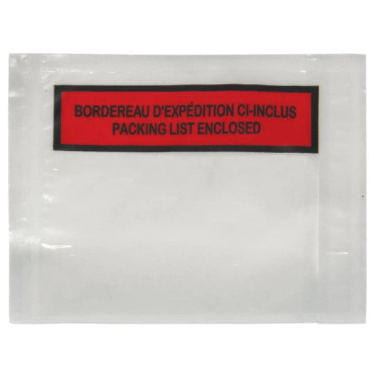 Packing List Envelope, Backloading Style-1000 packing